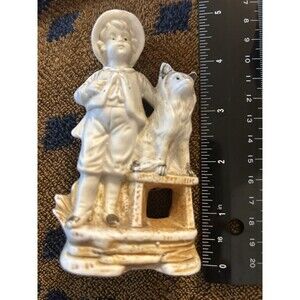 Antique Late 19th Century Boy W/Cat Conte & Boehme antique German match holders